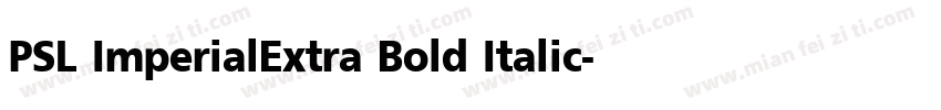 PSL ImperialExtra Bold Italic字体转换